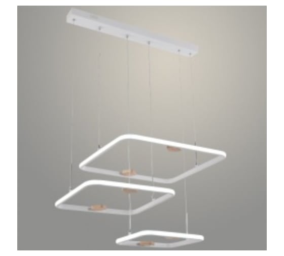 Люстра РОСТОК DK06349/3 PR WT+WOOD белый/дерево 158W LED 3000K-6000K d670 ПДУ(ИК) диммер, HN24 988383361