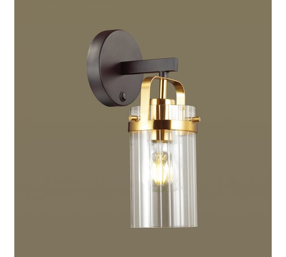 Бра ODEON LIGHT, с выключателем, стекло E27 60W KOVIS 4653/1W