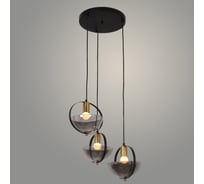 Подвес РОСТОК 230911/3HQ BK+SMOKE черный, 3x40W, E27, d360 h1200, XLD23 988372328