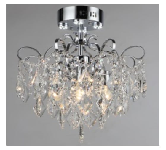 Люстра РОСТОК E1908/4+4 CR хром 4x40W E27+4x3W LED d410 h400 ПДУ, QH21 988004634 1