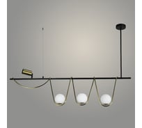 Люстра РОСТОК DWS537/4 BK+BRASS черный/латунь 3x7W G9+1x7W GU10 d1200 h800, SHGN23 988033821