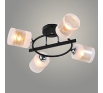 Люстра РОСТОК GH51072B/4 BK+CR черный/хром 4x60W E27 d520 h190, KK23 988367107