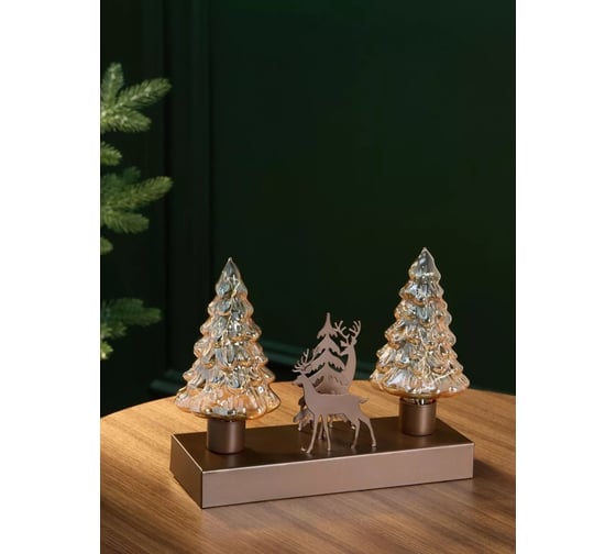 Декоративная светодиодная лампа Arya Home Arya Noel 21,5x7,5x16 см, янтарный, золотой 8680943246639 1