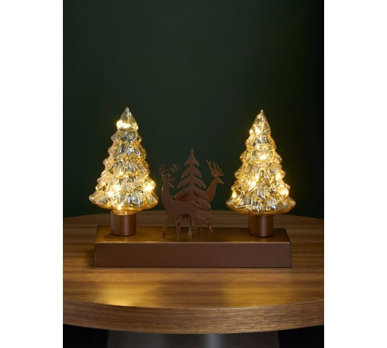 Декоративная светодиодная лампа Arya Home Arya Noel 21,5x7,5x16 см, янтарный, золотой 8680943246639