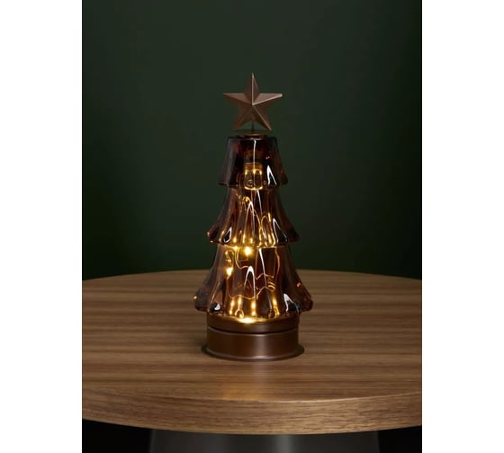 Декоративная светодиодная лампа Arya Home Arya Pino 9,5x9,5x21,5 см, темно-коричневый 8680943246608