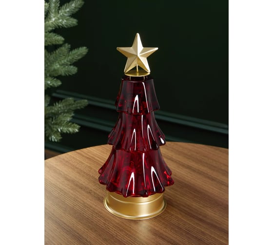 Декоративная светодиодная лампа Arya Home Arya Pino 9,5x9,5x21,5 см, красный, золотой 8680943246615