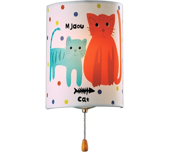 Бра ODEON LIGHT, с выключателем, текстиль E14 40W CATS 2279/1W 1