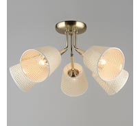 Люстра РОСТОК N5141/5 AB+WOOD бронза 5x60W E27 d630 h295, QH22 988027026