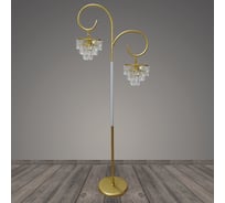 Торшер РОСТОК T2131/2 WT+GD белый/золото 2*40W E27 h1620 crst, BTH23 988368906
