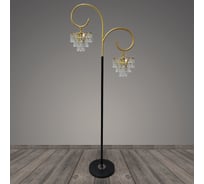 Торшер РОСТОК T2131/2 BK+GD черный/золото 2*40W E27 h1620 crst, BTH23 988368981