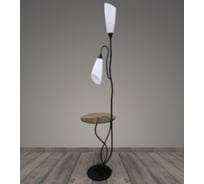 Торшер РОСТОК со столиком 8821 черный/белый плафон пластик 2x40W E27 h1780 BTH15 987658729