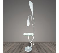 Торшер РОСТОК со столиком 8821 белый/белый плафон пластик 2x40W E27 h1780, BTH17 987670390