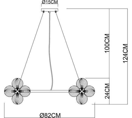 Подвесная люстра ARTE LAMP ETEREO A5261LM-25GO