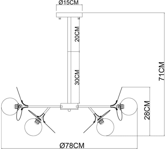 Люстра на штанге ARTE LAMP PEACOCK A1369SP-10GY