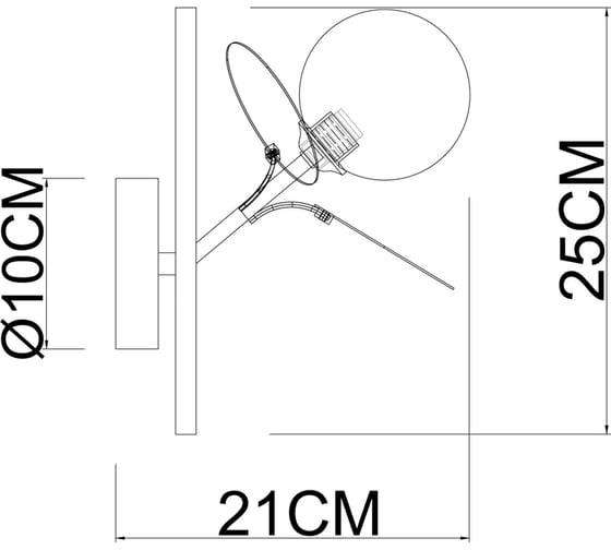 Бра ARTE LAMP PEACOCK A1369AP-1SG