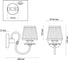 Бра ODEON LIGHT, ткань E14 1х40W MIRELLA 4191/1W 3