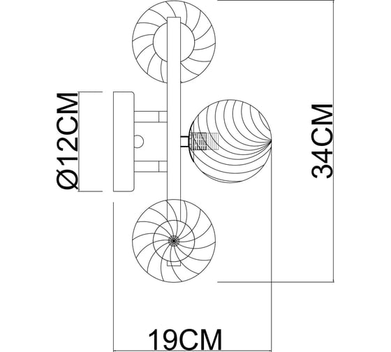 Бра ARTE LAMP ETEREO A5261AP-3GO