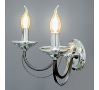 Бра РОСТОК MDB030210/2W BK+CH черный хром 2x40W E14 h205, SHGN22 988024917