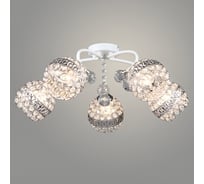 Люстра РОСТОК N6422/5 WT+CR белый/хром 5x60W E27 d570 h235 crst, QH24 988385368