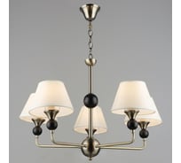 Люстра РОСТОК NH5256/5 AB+BK бронза/черный 5x40W E27 d640 h420, QH22 988025104