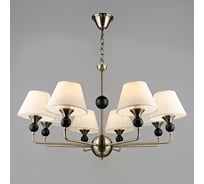 Люстра РОСТОК NH5256/8 AB+BK черный/бронза 8x40W E27 d780 h440, QH22 988025105