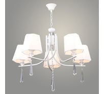 Люстра РОСТОК NH6443/5 WT белый/белый абажур 5x60W E27 d660 h770, QH24 988385470