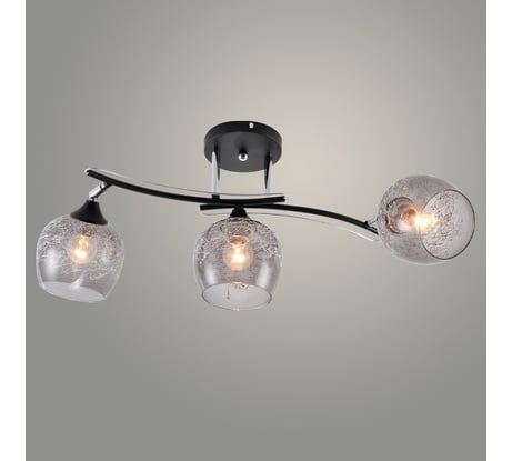 Люстра РОСТОК XA1546B/3 BK+CR черный/хром 3x60W E27 d640 h250, HN23 988371746