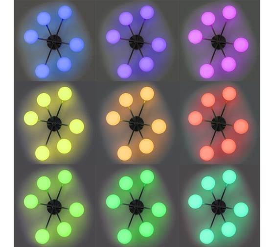 Умная люстра Citilux ATMAN SMART RGB LED Матовый Хром CL226A161