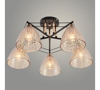 Люстра РОСТОК XA1523/5 BK+FGD черный/золото 5x60W E27 d520 h250, HN23 988371702