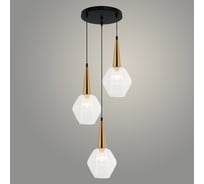 Подвес РОСТОК MDM4860/3HQ A GD+W прозрачный/белый, 3x60W, E14, d360 h1600, XLD22 988027605