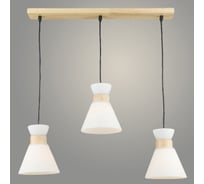 Подвес РОСТОК N5628/3HT WOOD+WT белый, 3x40W, Е27, d615 h800, QH23 988032306