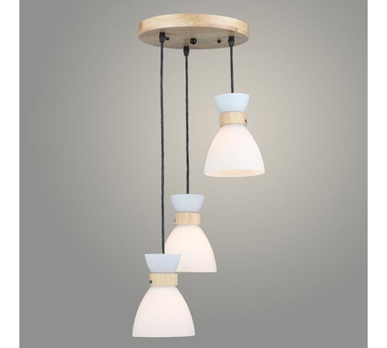 Подвес РОСТОК N5627/3HQ WOOD+WT белый, 3x40W, Е27, d315 h800, QH23 988032304