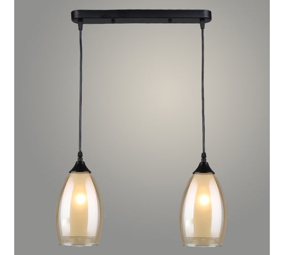 Подвес РОСТОК N4824/2HT BK+AM черный, 2x40W, E27, d440 h800, QH22 988013459 1