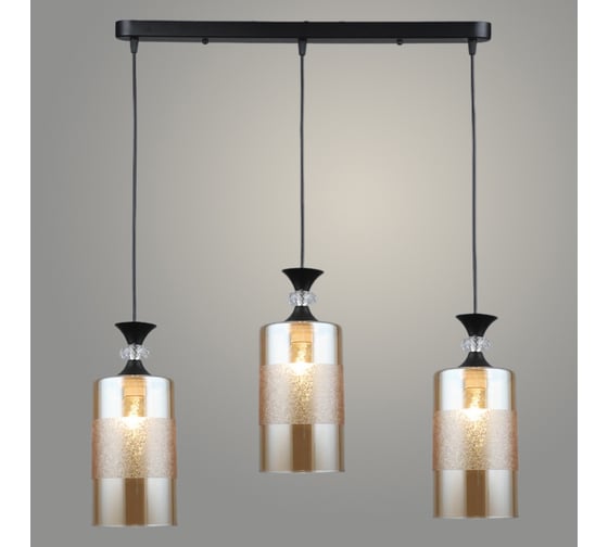 Подвес РОСТОК N5846/3HT BK+AM черный, 3x40W, Е27, d640 h800, QH23 988035315