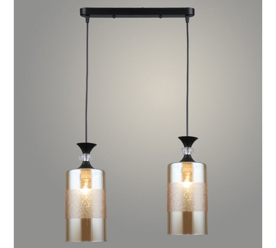 Подвес РОСТОК N5846/2HT BK+AM черный, 2x40W, Е27, d440 h800, QH23 988035314