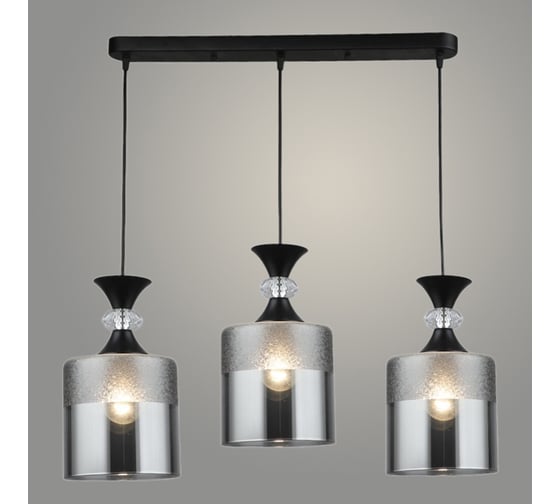 Подвес РОСТОК N5830/3HT BK+SMK черный, 3x40W, Е27, d640 h800, QH23 988035296
