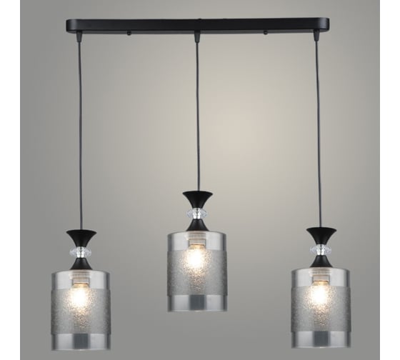 Подвес РОСТОК N5835/3HT BK+SMK черный, 3x40W, Е27, d640 h800, QH23 988035303 1
