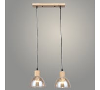 Подвес РОСТОК N5868/2HT WOOD+AM янтарный 2x40W, Е27, d380 h800, QH23 988372671