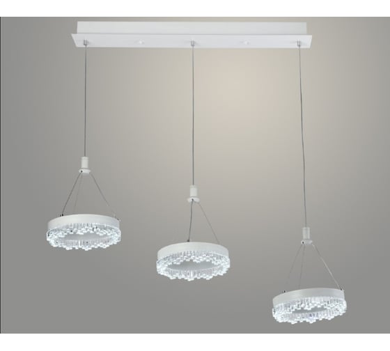 Подвес РОСТОК DK06091/3 PR WH белый, 66W, LED, 3000-6500K d810, ПДУ(ИК), диммер, HN23 988032135