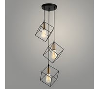 Подвес РОСТОК MDM4244/3HQ BK+BRO черный/коричневый, 3x60W, E27, d360 h1730, XLD22 988027572