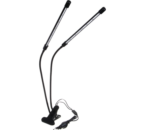 Светильник светодиодный для растений Inbloom 48LED, 3 режима, таймер, диммер, 6Вт, USB, PC, металл 185-095