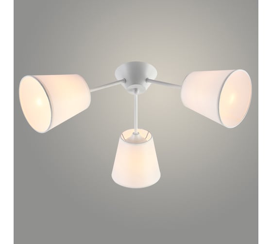 Люстра РОСТОК XA1460B/3 WH белый/белый абажур 3x60W E27 d590 h225, HN23 988371652 1
