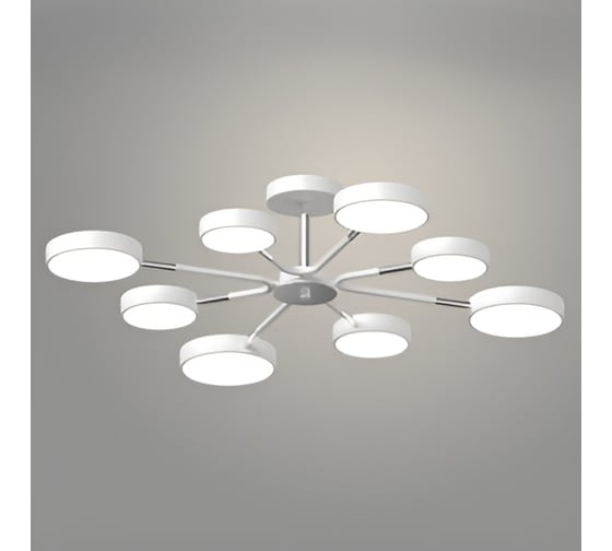 Люстра РОСТОК XI3224/8 WT+CR белый/хром 120W LED 3000-6000K d850 h180, HN22 988029789