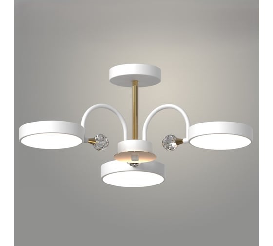 Люстра РОСТОК XI3217/3 WT+GD белый/золото 54W LED 3000-6000K d600 h200, HN22 988029748 1