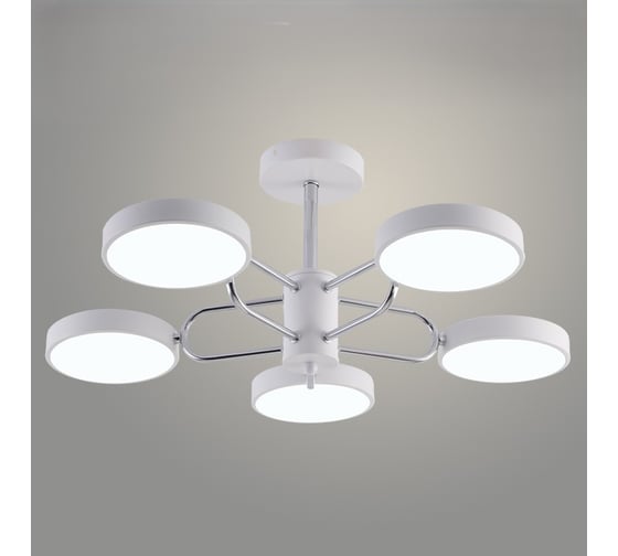Люстра РОСТОК XI3263/5 WT+CR белый/хром 90W LED 3000-6000K d620 h250, HN23 988371527 1