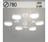Люстра РОСТОК XI3246/6 WT+CR белый/хром 108W LED 3000-6000K d780 h210, HN23 988371512 2
