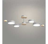 Люстра РОСТОК XI3261/4 GRAY+WOOD серый+дерево 60W LED 3000-6000K d800 h200, HN23 988371525