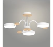 Люстра РОСТОК XI3216/3 WT+WOOD белый/дерево 54W LED 3000-6000K d630 h210, HN22 988029743