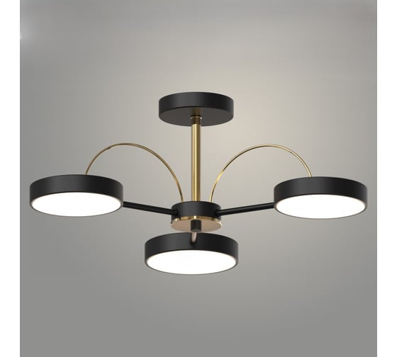 Люстра РОСТОК XI3219/3 BK+GD черный/золото 54W LED 3000-6000K d600 h210, HN22 988029755 1