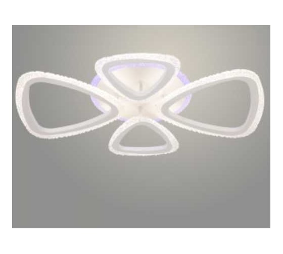 Люстра РОСТОК LI08410/2+2 PR WH белый 80W+7W LED RGB 3000-6500K d590 ПДУ(ИК) диммер, HN23 988032197